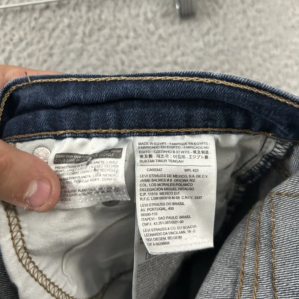 Levis Jeans Mens 32x34 Blue Denim 511 Slim Straight‎ American Stretch Dark Wash